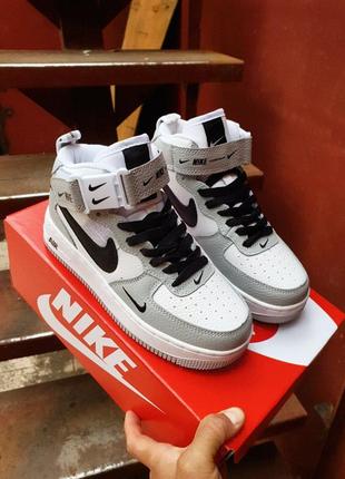 Кросівки nike air force 1 high utility white | grey8 фото