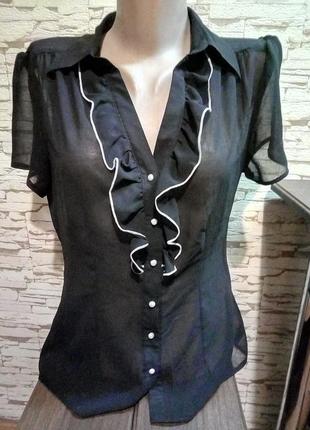 Прозрачная блузочка с перламутровыми пуговицами)1 фото