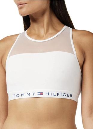 Кроп топ спортивний білий tommy hilfiger
