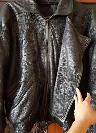 Куртка шкіряна байкерська2 фото