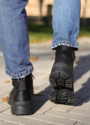 Теплые женские ботинки на зиму,берцы,берцы кожаные черные зимние (зима 2022-2023) для женщин,стильные,удобные,комфортные4 фото