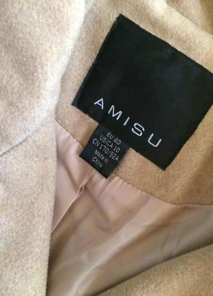 Шерстяное пальто/ косуха /camel /m-l/amisu3 фото