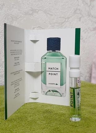 Lacoste match point men💥оригинал миниатюра пробник mini spray 1,2 мл книжка4 фото