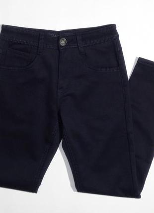 Подростковые синие брюки на флиссе1 фото