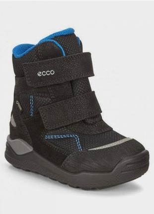 Кожаные ботинки ecco urban mini gore-tex 22-26, сапоги экко мальчику