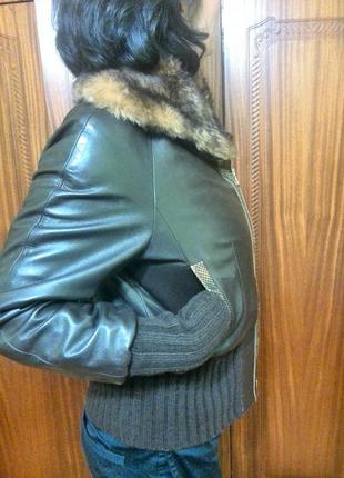 Vera pella коричневая куртка кожа2 фото