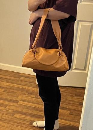Zara шкіряна трендова сумка8 фото