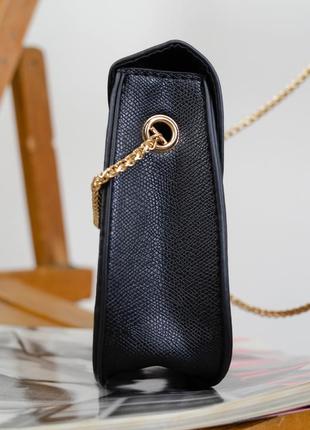Accessorize чорна маленька сумка з довгим ремінцем ланцюжком, сумка крос боді4 фото