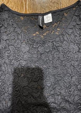 Стильна вишукана кружевна блуза фірми h&m xs8 фото