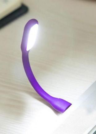 Гибкая usb led лампа для ноутбука, портативный юсб фонарик подсветка от повербанка, светильник