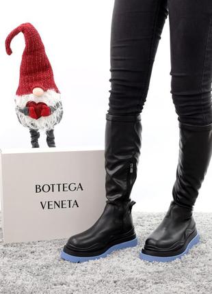 Сапоги (ботинки) bottega veneta (кожа, мех)5 фото