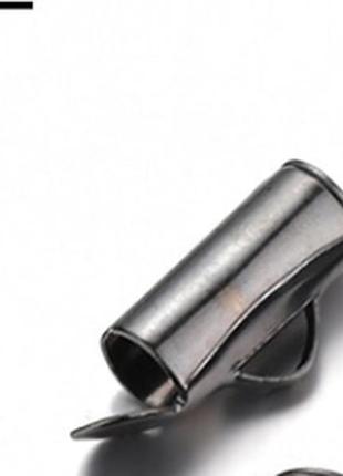 Концевик для браслетів, колір чорний 16 мм — 1 пара1 фото