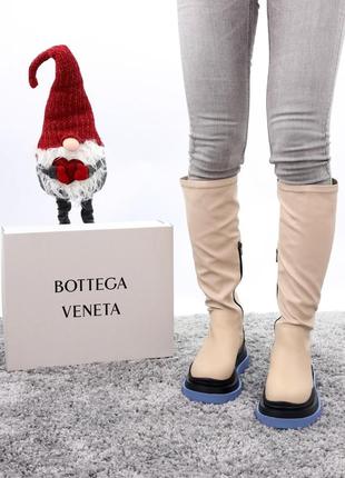 Сапоги (ботинки) bottega veneta (кожа, мех)3 фото