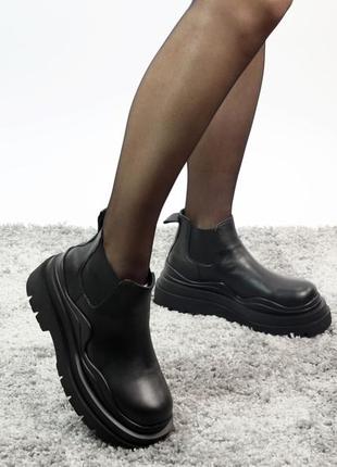 Женские ботинки bottega veneta (зима, мех)