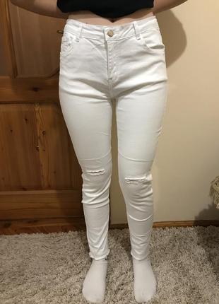 Білі джинси cropp2 фото