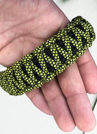 Тактичний браслет для виживання 3 в 1 плетіння кобра з паракорду, міцність 269 кг3 фото