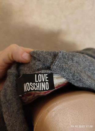 Туніка з боковими розрізами та капюшоном від love moschino2 фото