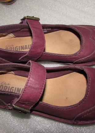 Фиолетовые туфли полностью кожа ~ clarks original~ вьетнамр 39/ 6.5 d2 фото