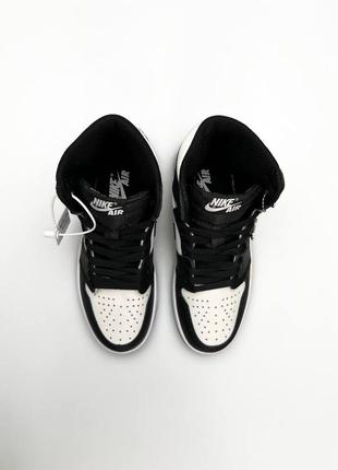 Женские кроссовки nike air jordan high black&white #найк2 фото