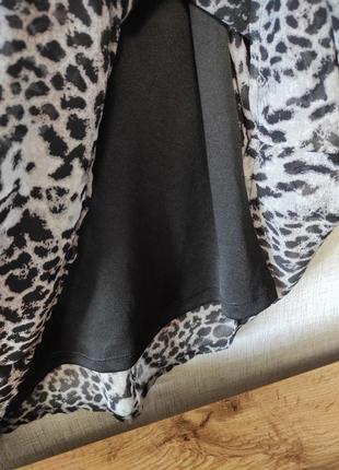 Коротке леопардове плаття сукня в леопардовий принт туніка з леопардовим принтом6 фото