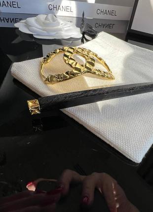 Брендовая стильная заколка для волос с золотистым либо серебристым логотипом, люкс качество!