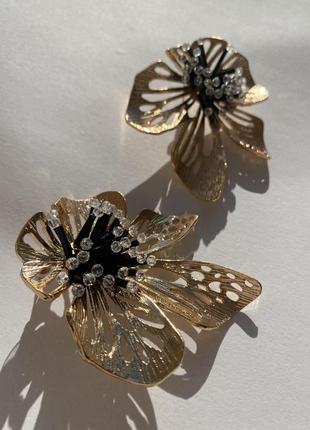 Серьги цветы