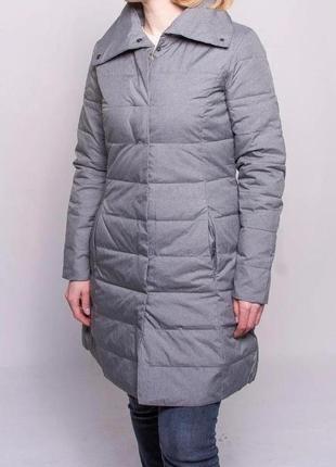 Куртка,  жіноча, демісезонна, довга, стьобана, сіра, пальто, rifle, розмір m,  17744