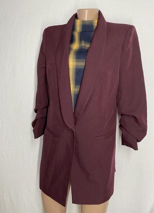 Молодёжный фирменный удлиненный пиджак 12 размера5 фото