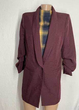 Молодёжный фирменный удлиненный пиджак 12 размера4 фото