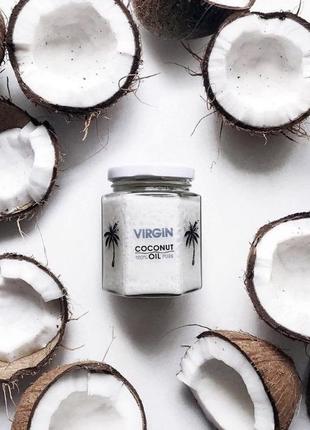 Нерафінована кокосова олія hillary virgin coconut oil, 200 мл2 фото