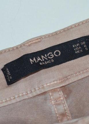 Брендовые женские светло розовые коттоновые джинсы mango бангладеш скинни skinny5 фото