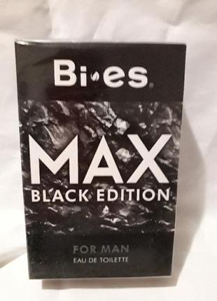 Туалетна вода для чоловіків bi-es max black edition 100 мл2 фото