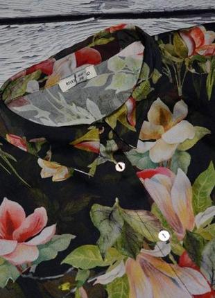 12/м - l красивая легкая фирменная летняя блуза блузка лотосы river island2 фото
