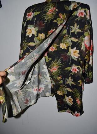 12/м - l красивая легкая фирменная летняя блуза блузка лотосы river island4 фото