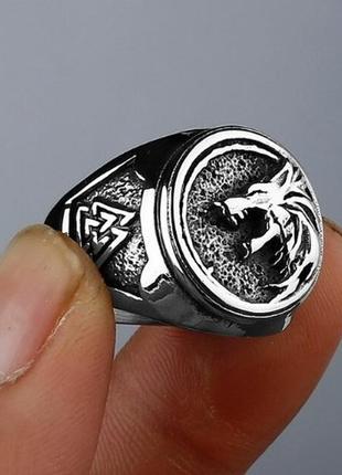 Кольцо мужское печатка в стиле панк vikings