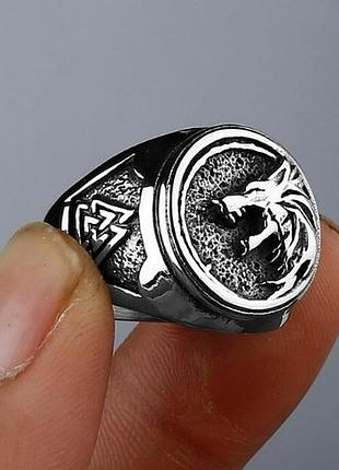 Кольцо мужское печатка в стиле панк vikings