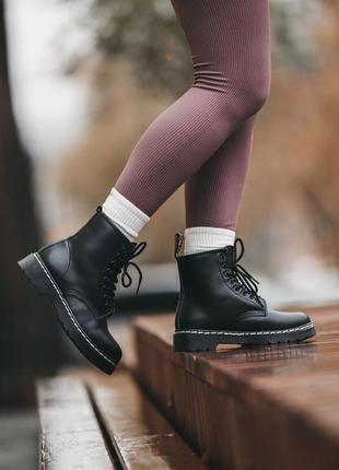 Зимові жіночі черевики dr. martens, женские зимние ботинки доктор мартинс7 фото