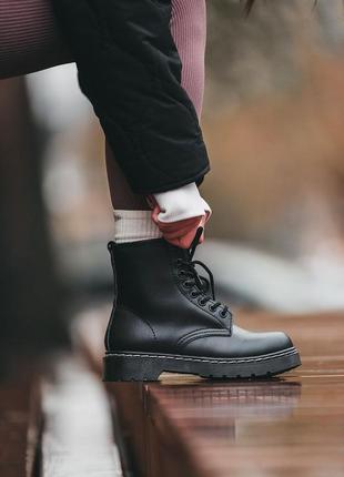 Зимові жіночі черевики dr. martens, женские зимние ботинки доктор мартинс8 фото