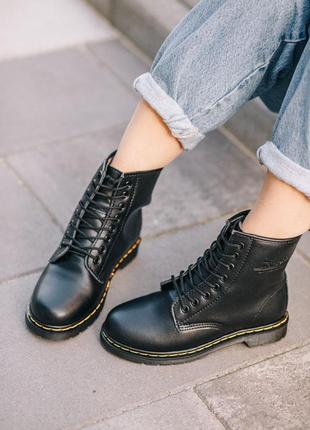 Зимові жіночі черевики dr. martens, женские зимние ботинки доктор мартинс6 фото