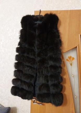 Желет з песца натуральний