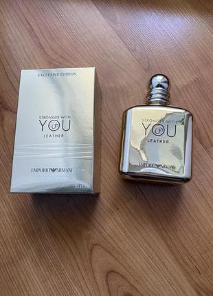 Armani stronger with you leather 100 ml.