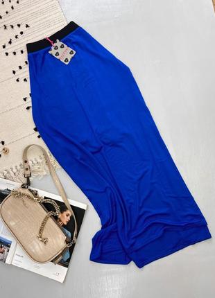 Женская синяя юбка макси