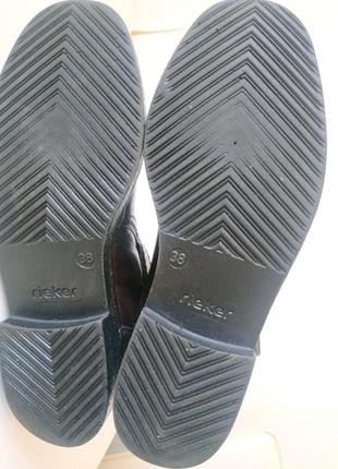 Зимние кожаные винтажные ботинки rieker германия6 фото