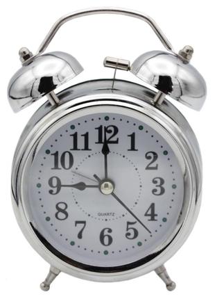 Будильник дзвіночок срібло