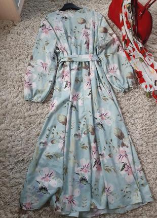 Шикарное нарядное длинное платье в цветочный принт, shein,  p. 3xl-4xl8 фото