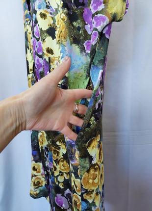 Яркое стильное платье-рубашка оверсайс monki (размер 34-40)4 фото