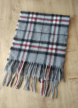 Стильный мужской кашемировый шарф в клетку, англия.