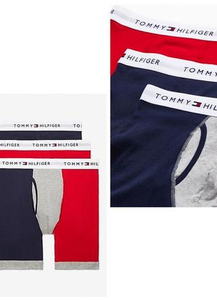 Набір чоловічих боксерів tommy hilfiger, 3шт😍 набор трусы боксеры плавки труси плавки боксери3 фото