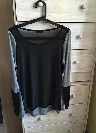 Крутий світшот джемпер лонгслив віскоза 100% з сіткою на спині 10-12-14