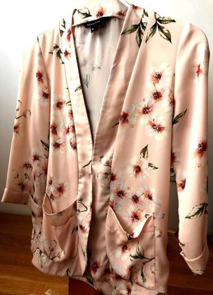 Жакет из тонкой ткани c цветочным принтом от new look